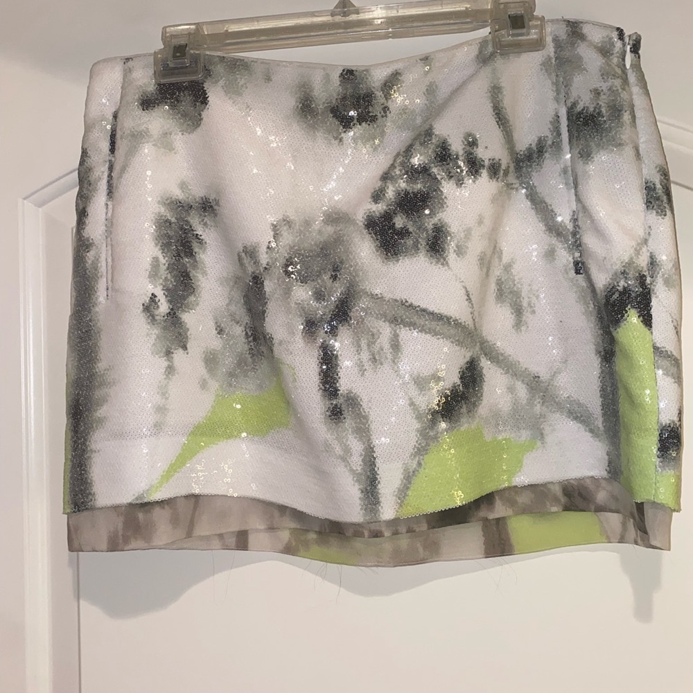 Diane vonFurstenberg sequin multi color mini skirt size 12